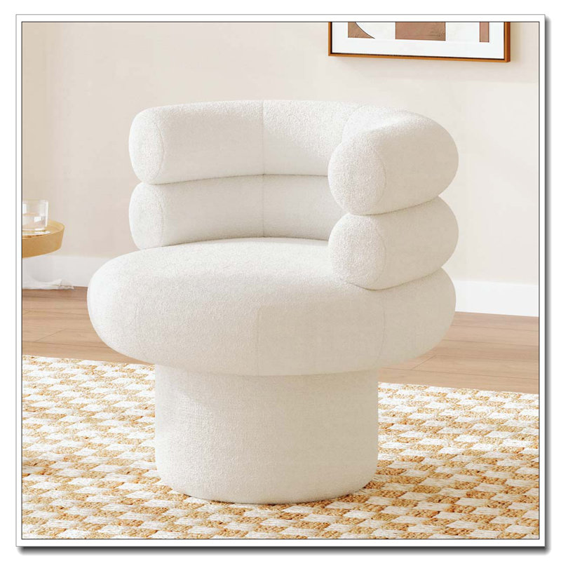Fauteuil d'appoint pivotant à 360 °, Blanc