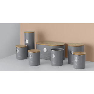 Typhoon Living 4 Piece Coffee, Tea, Sugar Jar Set and Bread Bin Set