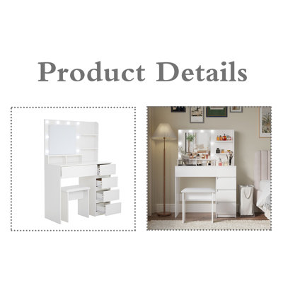 Table de coiffeuse avec tabouret 1pc