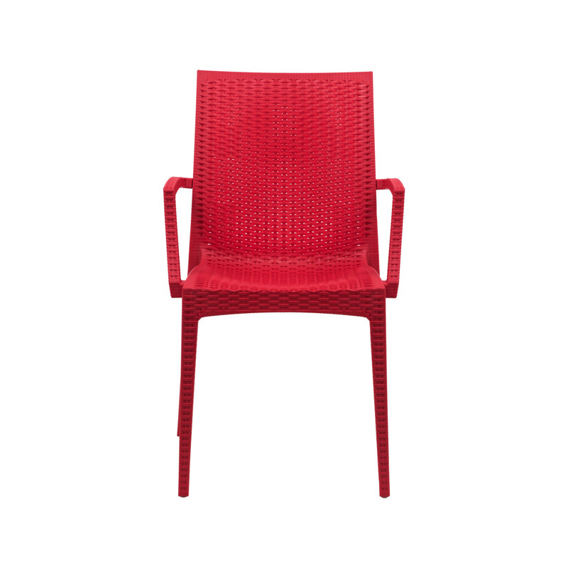  Chaise d'appoint intérieure / extérieure rouge