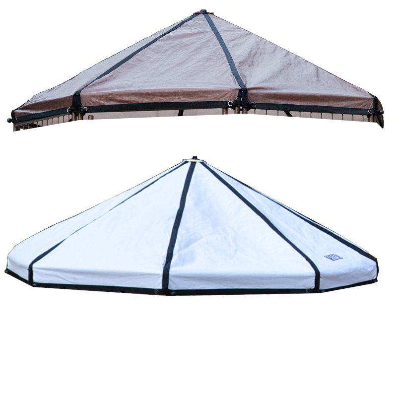 Faringdon 36'' H Polyester Sunshade/Roof, Brown/White