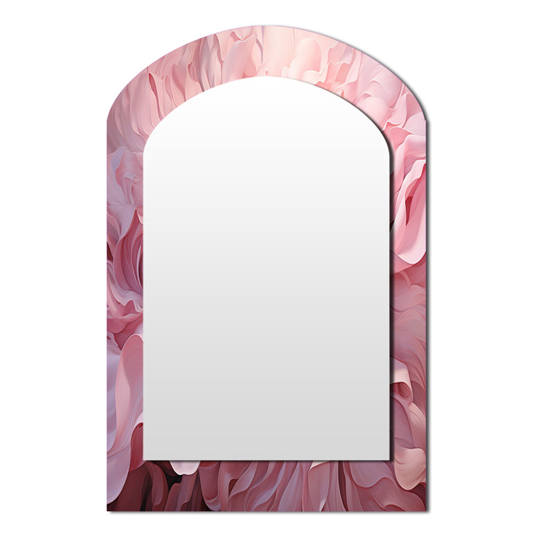 Décoration de miroir en spirale rose Tender Twirl, 43 po x 33 po