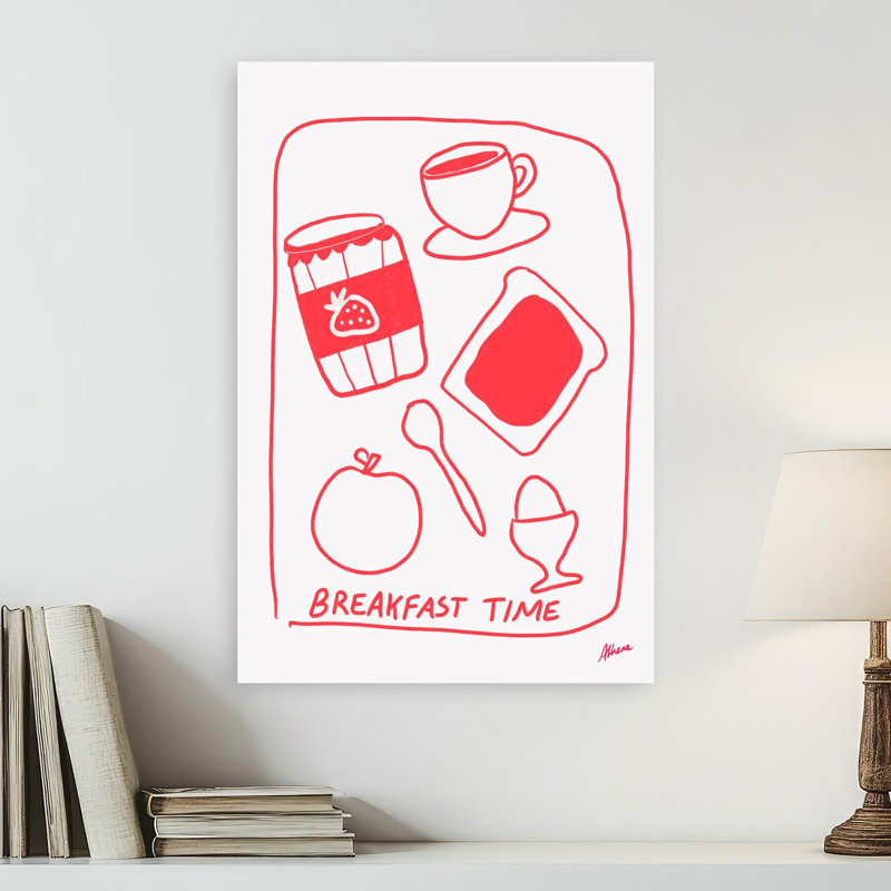 Petit déjeuner, impression d'art mural contemporain, 24" H x 16" W
