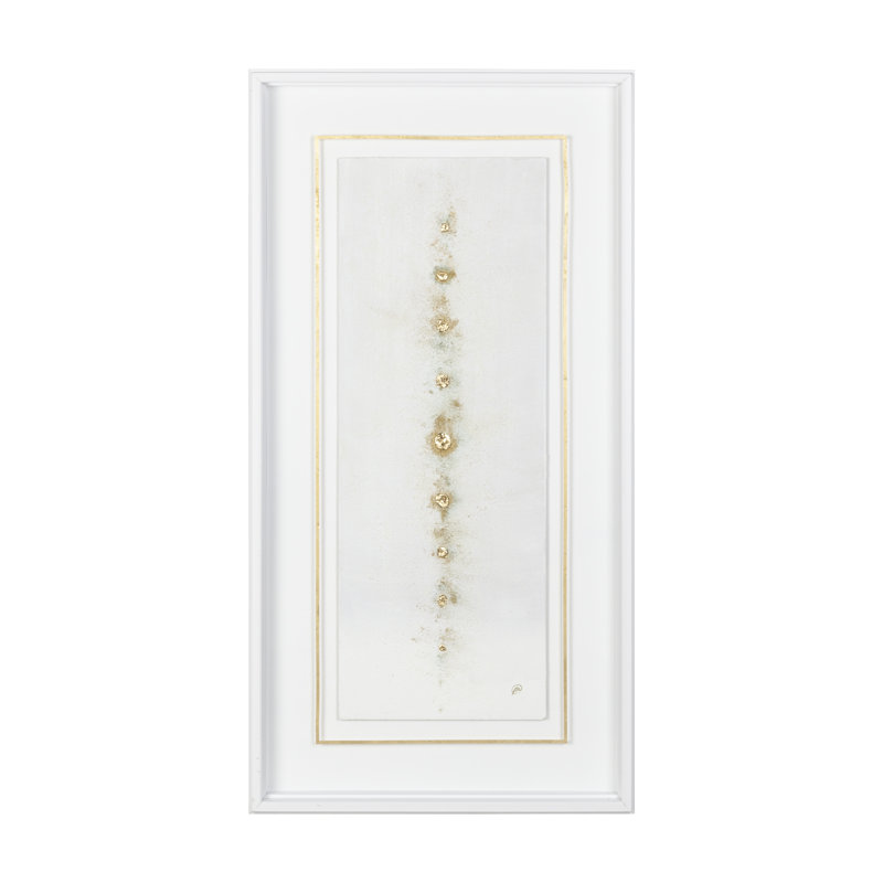 Dots I-Gold, œuvre d'art originale sous verre faite à la main, Dots I-Gold