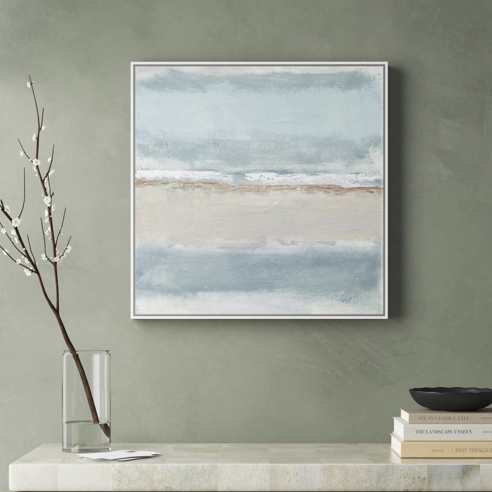 Serenity 1 by Filippo Ioco, White , 24" H x 24" W x 2" D