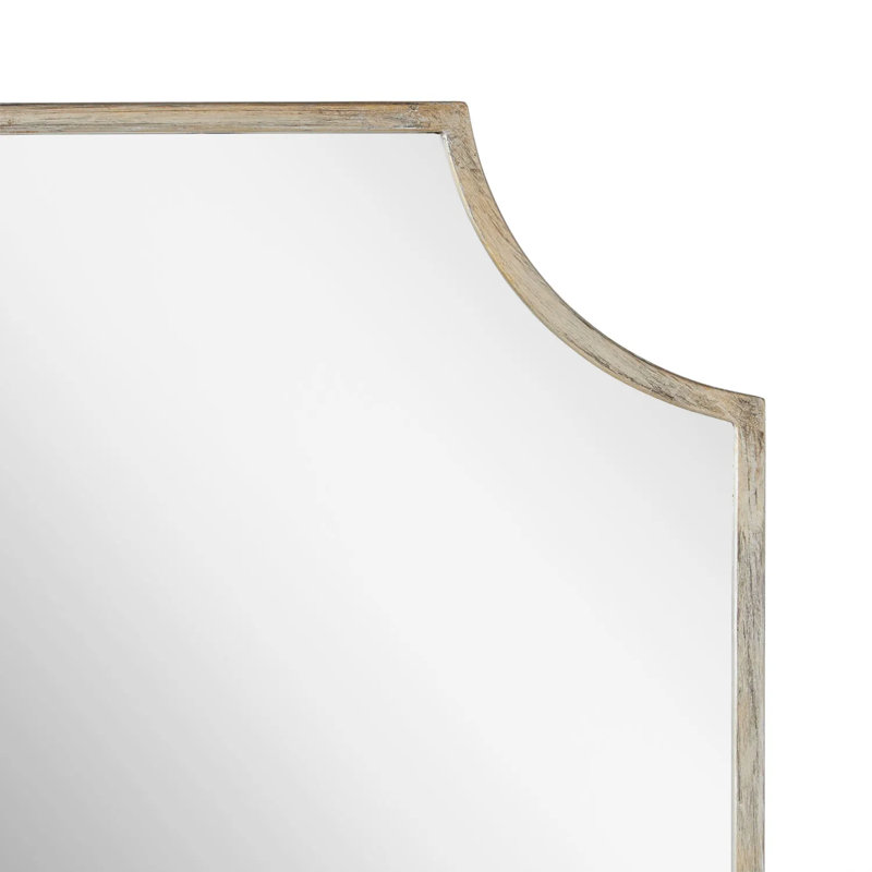 Ulric Decorative Bathroom Vanity Mirror, Antique Silver