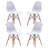 Plastic Shell Side Chairs with Eiffel Wooden Down-Legs (Set of 4)-21302177