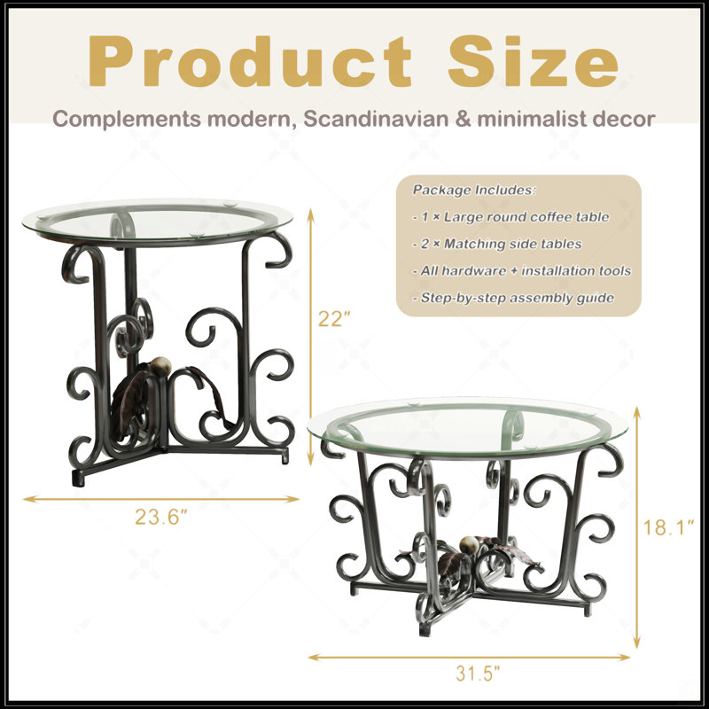 3-Piece Coffee Table Set