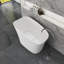 Baignoire rectangulaire autoportante 51 pouces avec surface intégrée et blanc mat