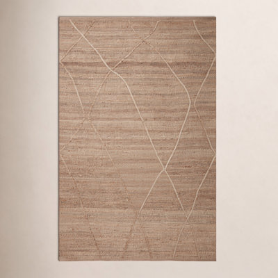 Albemarie Natural Hand-Woven Geometric Jute Rug