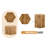 Modern Minimalist Set Of Two Hexagonal MDF Coffee Tables.Modern MDF Coffee Table, With Complex Texture Patterns, Style And Texture Coffee Table To Redefine Your Interior Decoration.