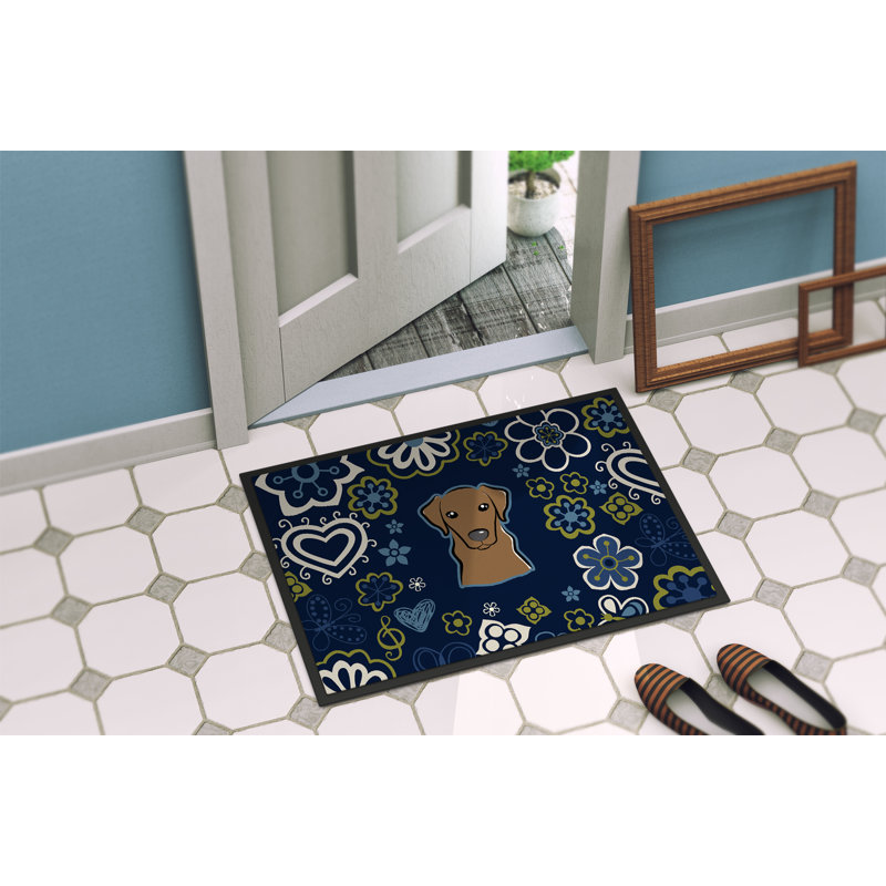 Tapis d'extérieur antidérapant Toluca, Labrador chocolat, L 18 po x L 27 po