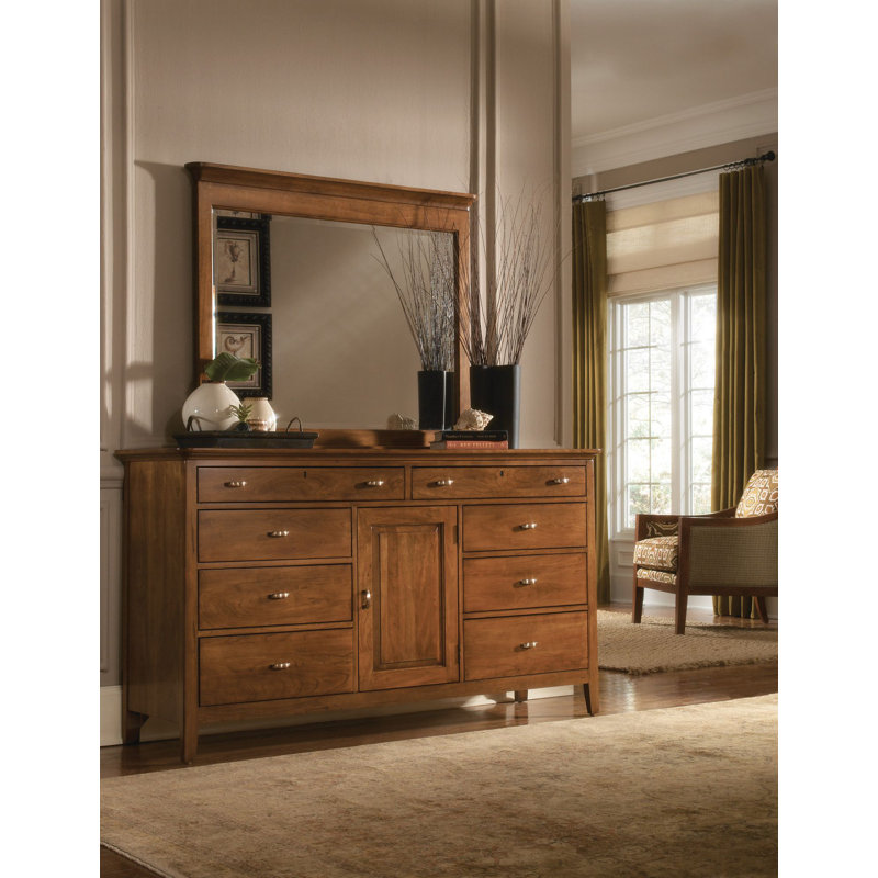 Cherry Park Solid Wood Rectangle Wall Mirror