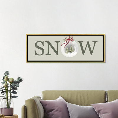 «Christmas SNOW Sign», reproduction d'art sur toile encadrée