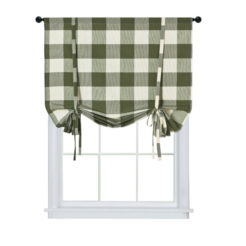 Erwyn Cotton Blend Room Darkening Curtains / Drapes Single Panel, Sage Green