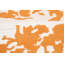 Tapis unique noué à la main nouvel âge de 5 pi x 8 pi en orange / crème