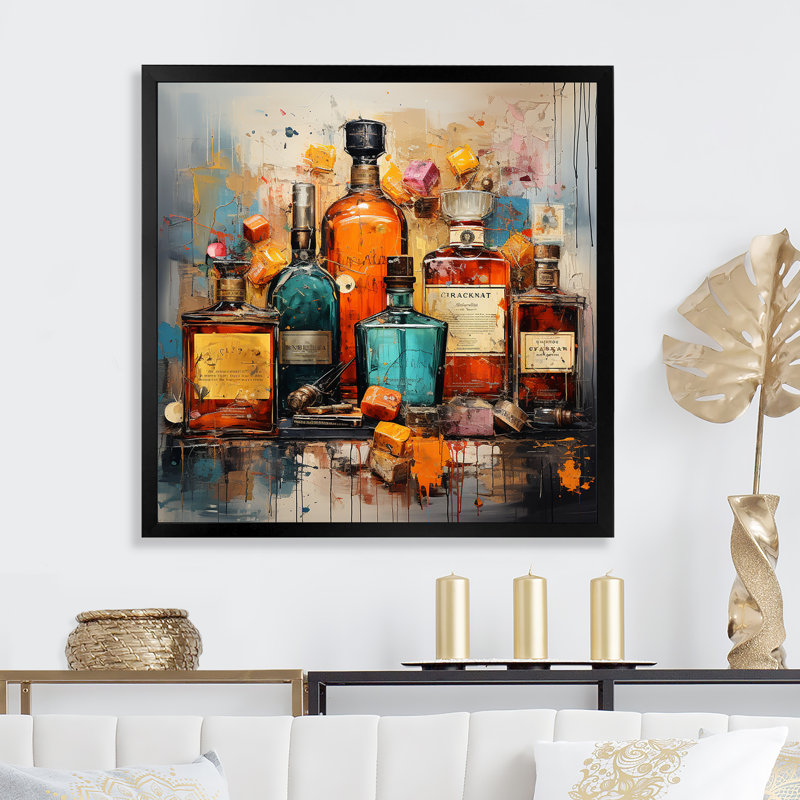 «Sc Parfum Elegance Vintage Perfumes 3 - Perfumes», art mural, Toile tendue, H 36 po x l 36 po x P 1,5 po