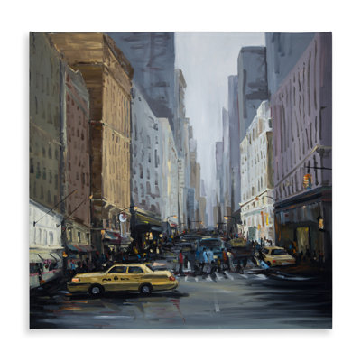 In the city Scenic Brown Tablecloth for Indoor Outdoor Decor