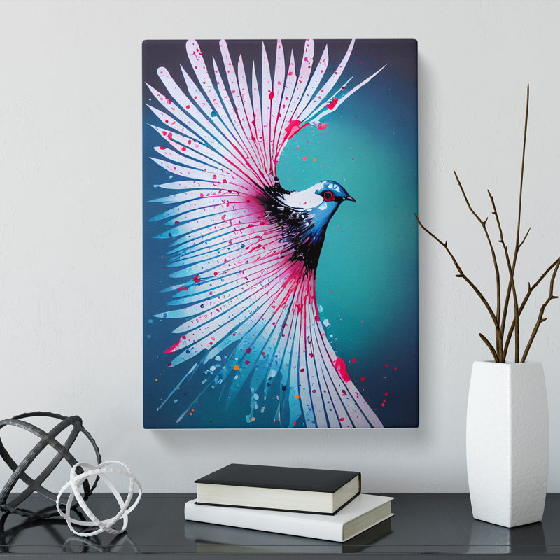 Dove Bird Splatter Vol.1 - Wrapped Canvas, 50cm H x 35cm W x 3cm D