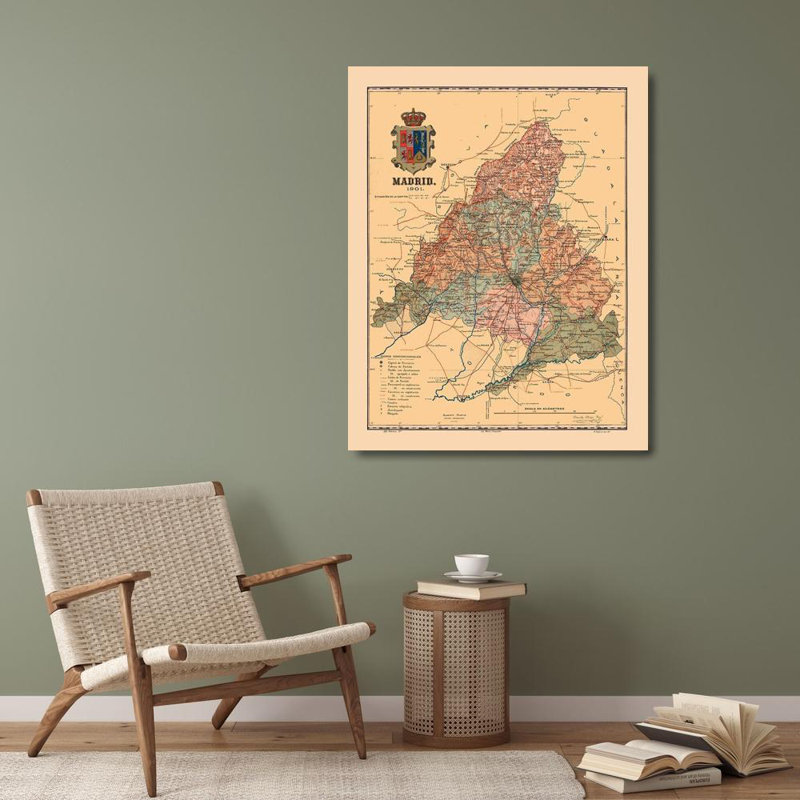 Art sur toile tendue par Williston Forge Martine Gallery: Madrid, Espagne, 1901, Martine, 1904, H 35 po x l 28 po