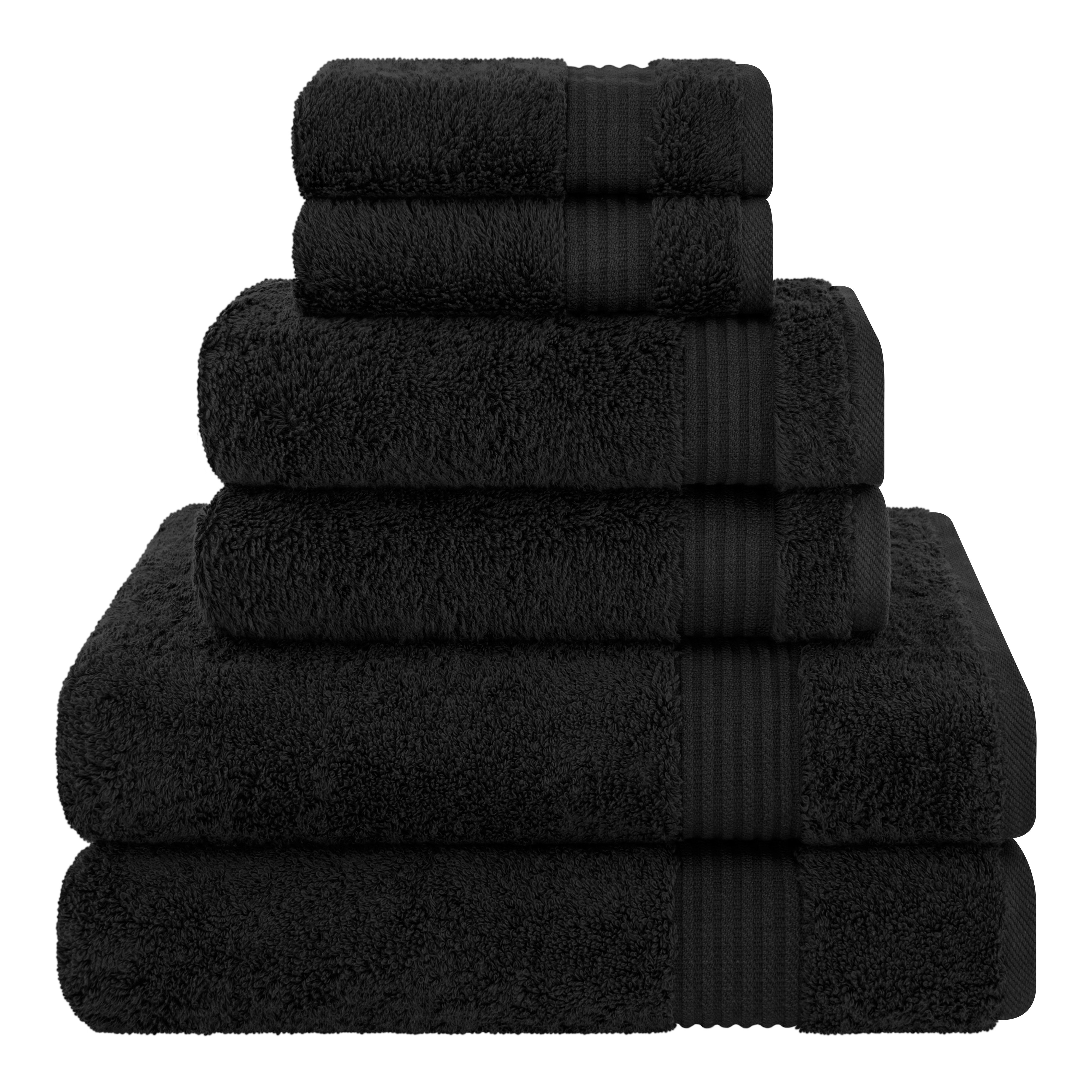 100% Cotton Luxury Turkish 6 Piece Bath Towel Set, Super Soft and Absorbent