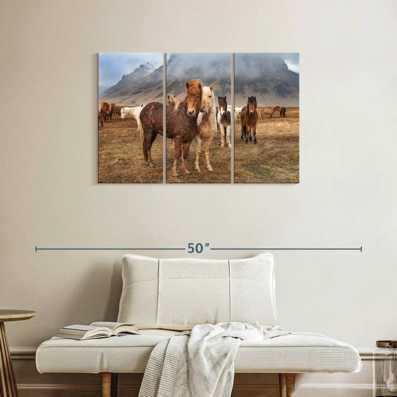 Brampt, chevaux incroyables de l'Islande, H 24 po x l 38 po