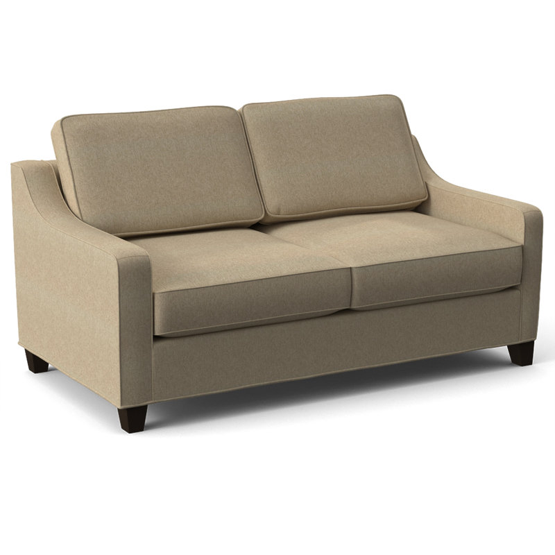 Clark 74" Square Arm Sofa Bed with Reversible Cushions, Cafelle, Dorset Taupe, Innerspring