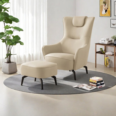 Fauteuil inclinable en similicuir ergonomique et minimaliste