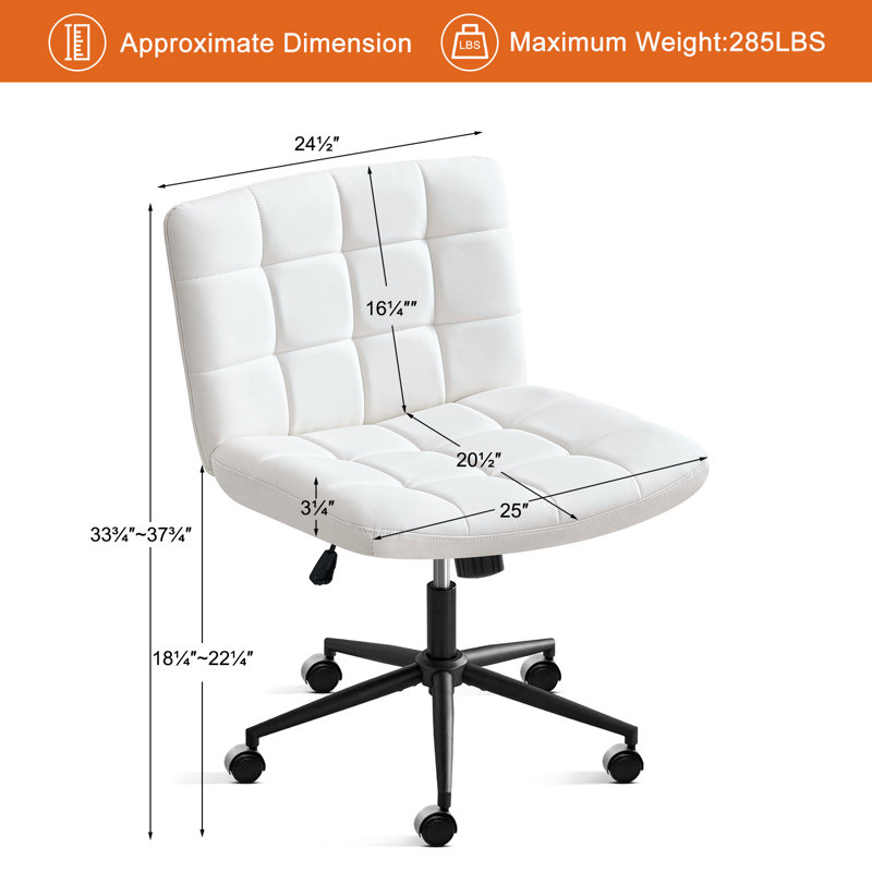 Modern Task Office Chairs with Wheels Wide Task Chair