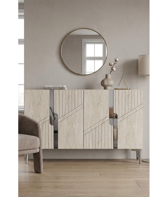 Console, Beige/Silver