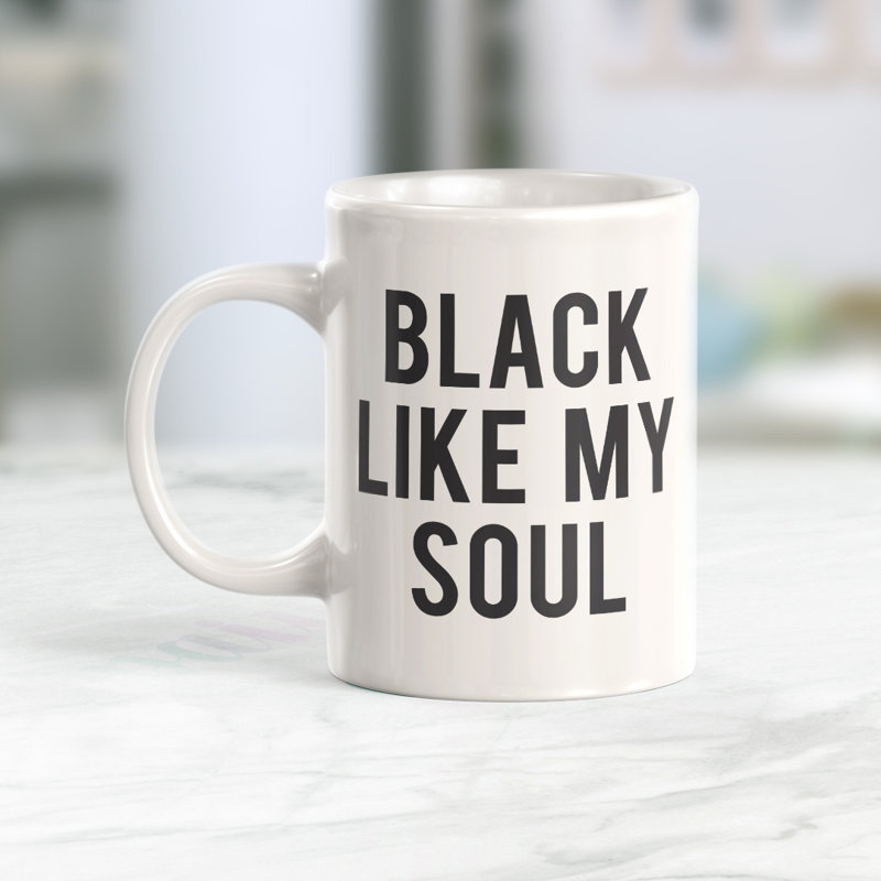 Tasse à café noire Like My Soul, 11 oz, Céramique