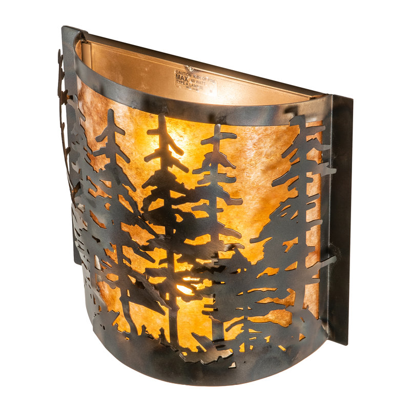 Rustic Lodge 1 - Light Flush Mounted Sconce, 12" H x 12" W x 4.5" D