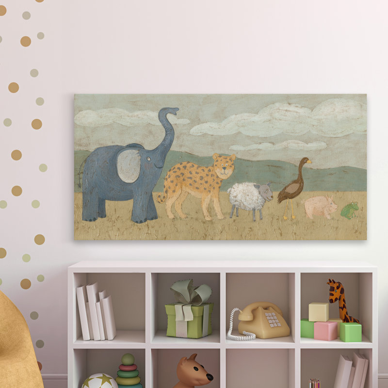 Animals Canvas Art, 6" H x 12" W x 1.5" D