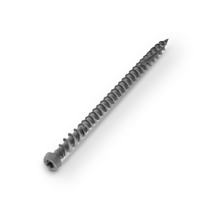 #10 x 2 3/4 in. Castle Gray Star Drive Flat Undercut Epoxy Color Match Deck Screws(100-Pieces)