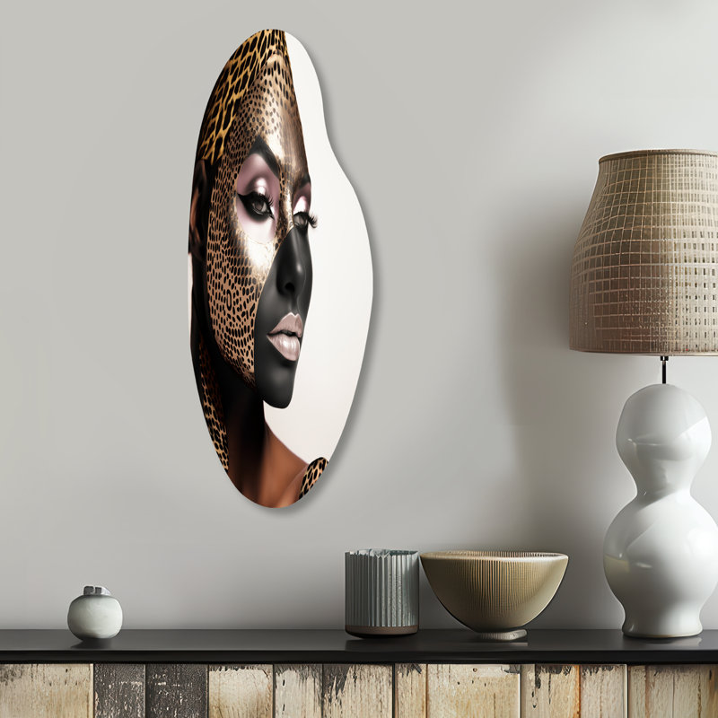 Art mural bohémien avec motif léopard, H 30 po x l 11 po