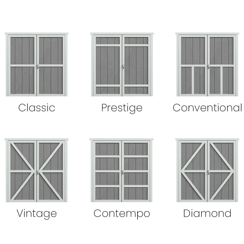 Beige 10' x 12' Wooden Storage Shed Kit with Windows