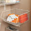 Panier de rangement en acier blanc