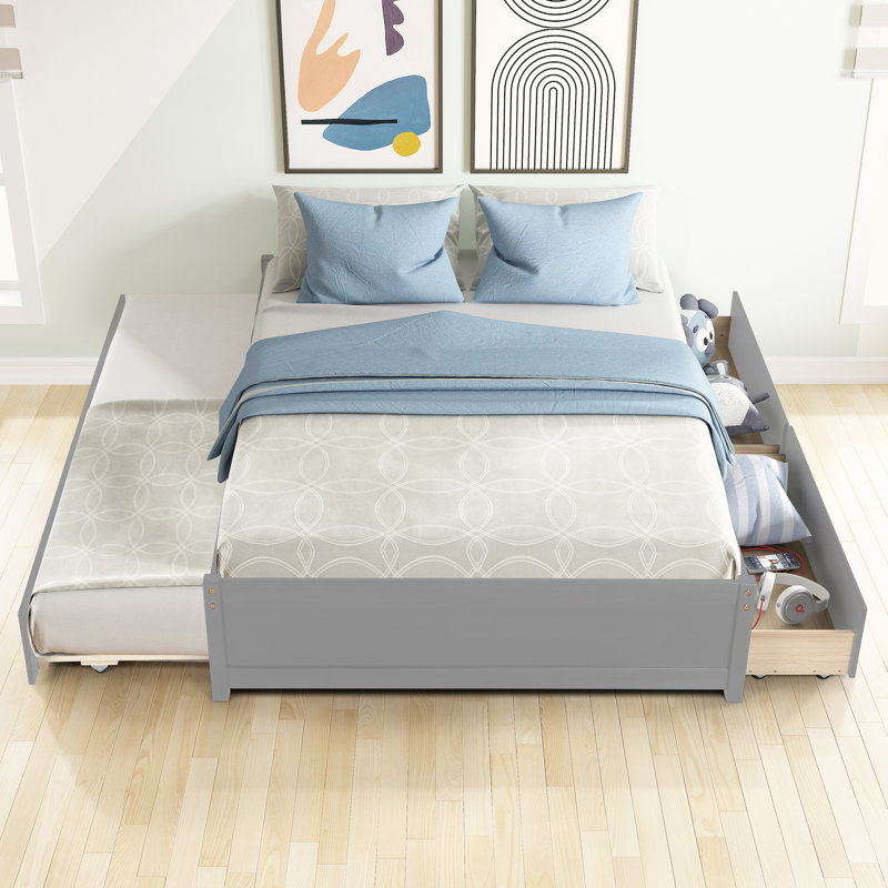 Lit plateforme Keegin, Gris