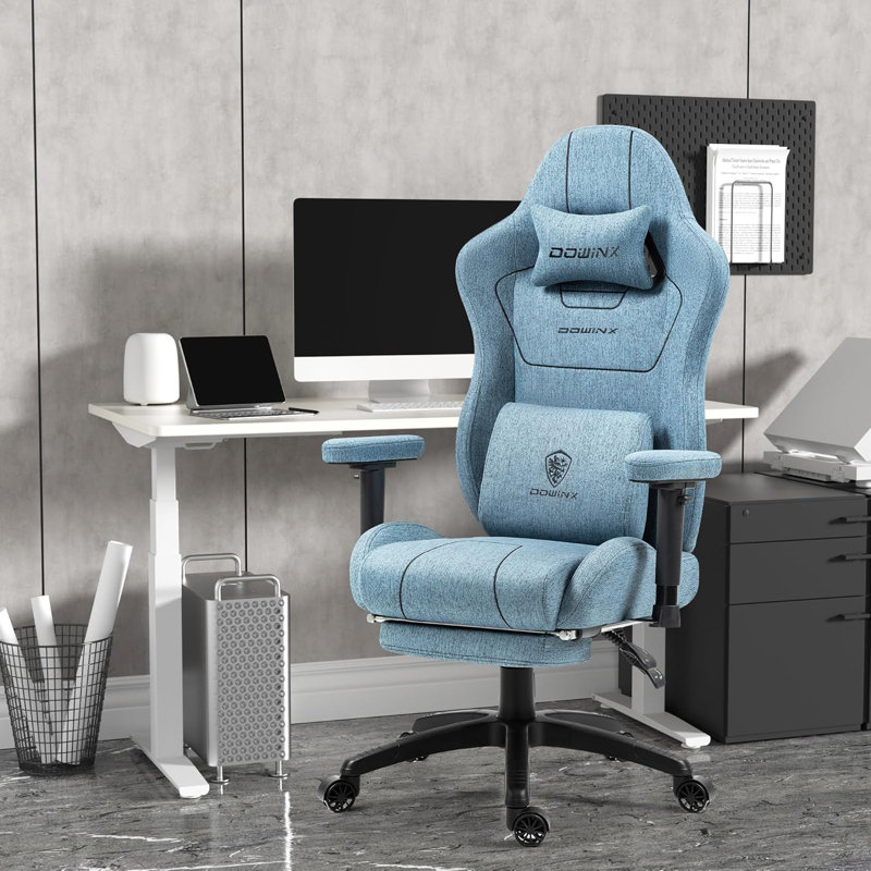 Goosea LS-66D57BC Adjustable Swiveling PC & Racing Game Chair, Blue