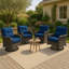 4 chaises de patio pivotantes en rotin avec coussins Ilijah-985207084