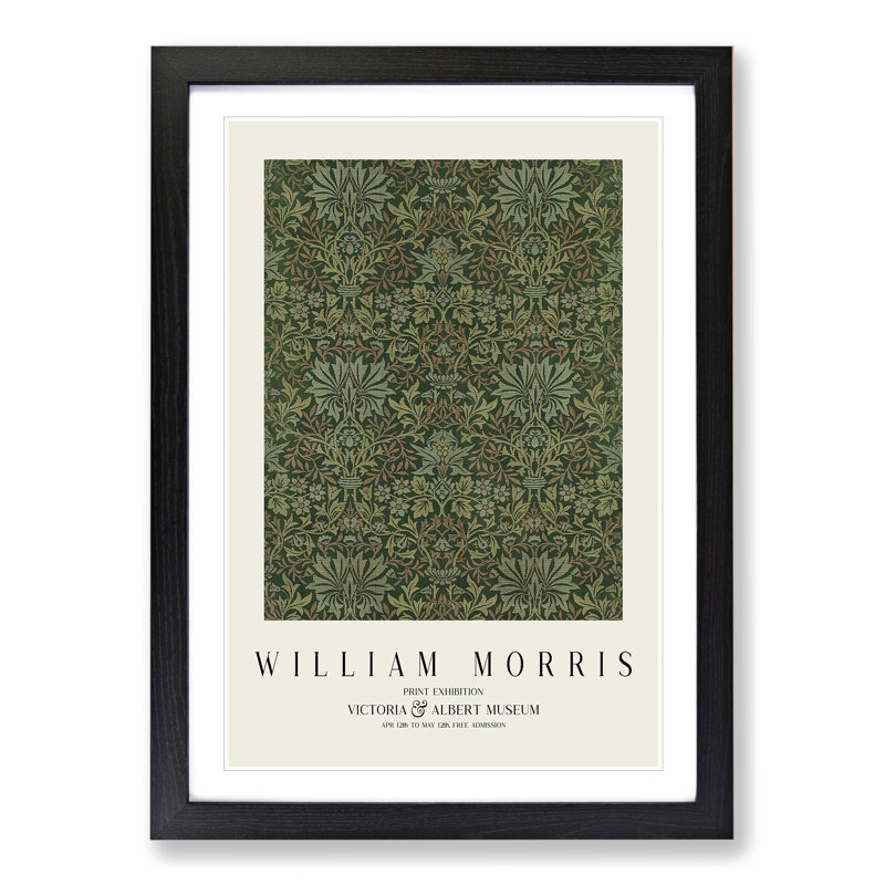 Flower Garden Vol.1 by William Morris - Framed Print, 48cm H x 36cm W x 2cm D, Black Framed