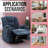 Chemika 34.25"W Chenille Power Liftable Heated Recliner, Remote, USB Port-1234342523