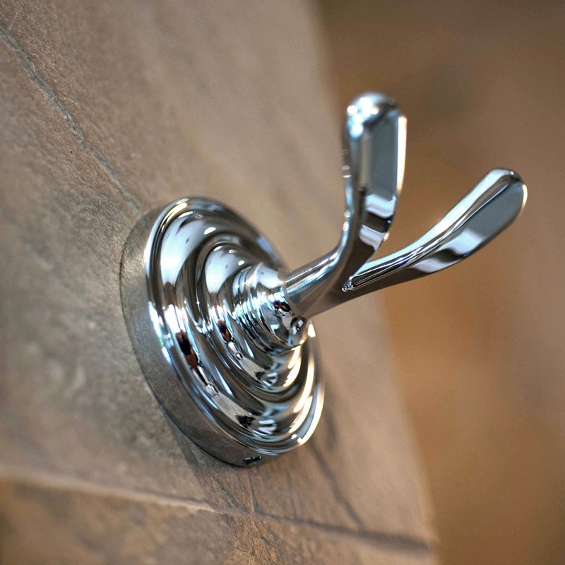 Echo Wall Mount Robe Hook, Polished Chrome