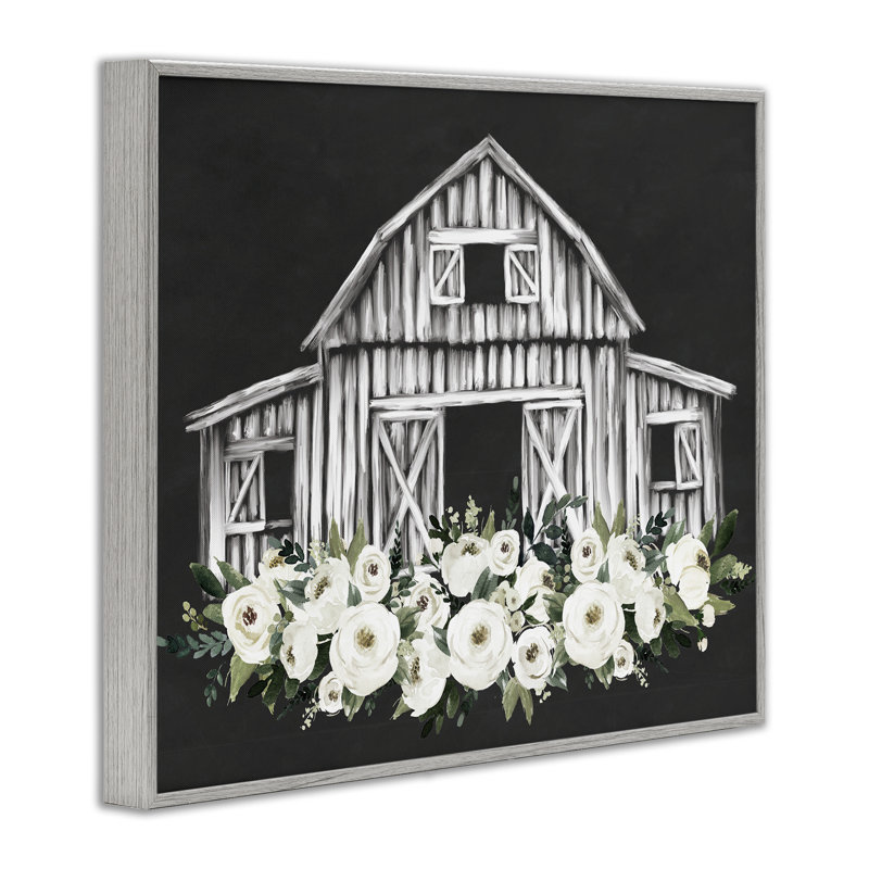Giclée centrée sur une ferme florale, design par lettré et doublé, Estampe numérique Farmhouse, H 16 po x l 20 po