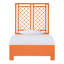 X & Diamond Low Profile Platform Bed-41692154-100481231