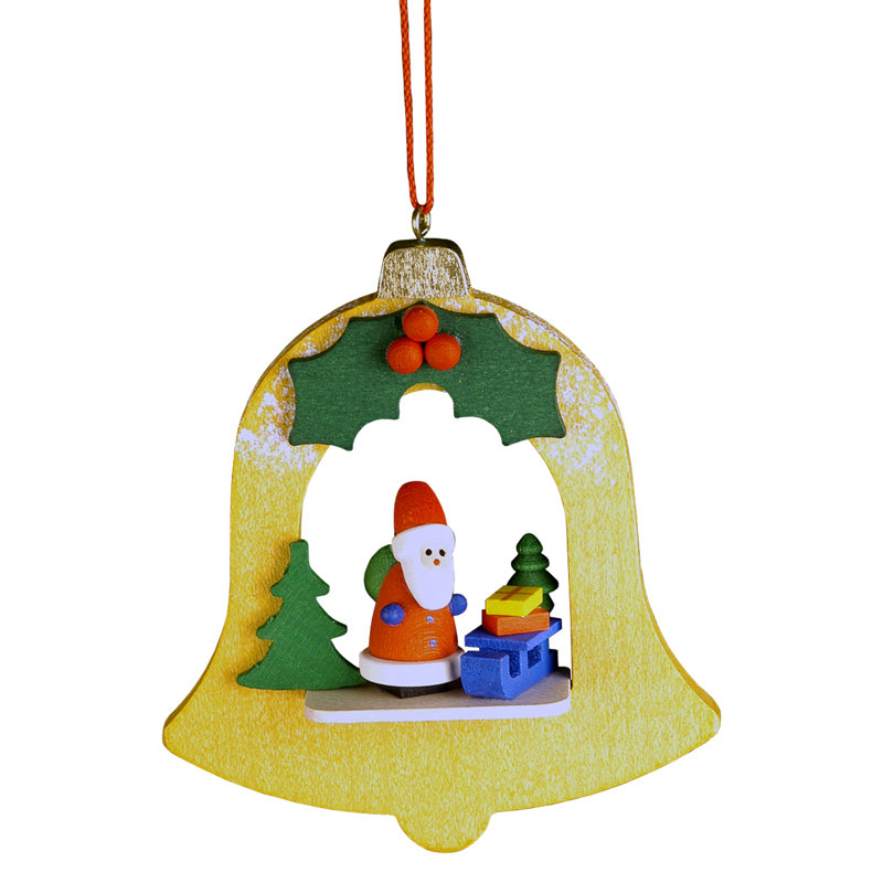 3.5'' Handmade Wood Hanging Figurine Ornament