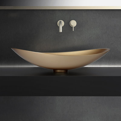 Lavabo de salle de bain vasque ovale fait à la main Milano