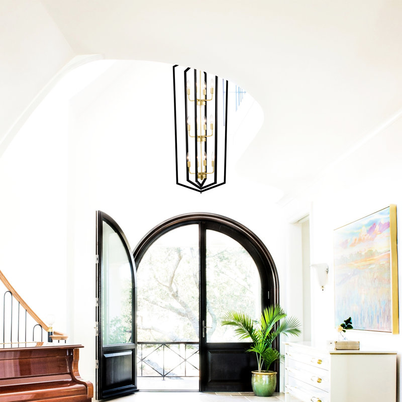 Luminaire suspendu moderne en métal noir 12 po pour îlot de cuisine, salle à manger, éclairage de plafond de bureau et vestibule mat