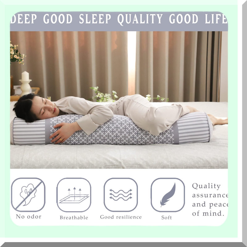 CozySleep Body Cylinder Pillow - Full Body Pillow for Adults, Detachable Cover, Hugging Pillow for Sleeping