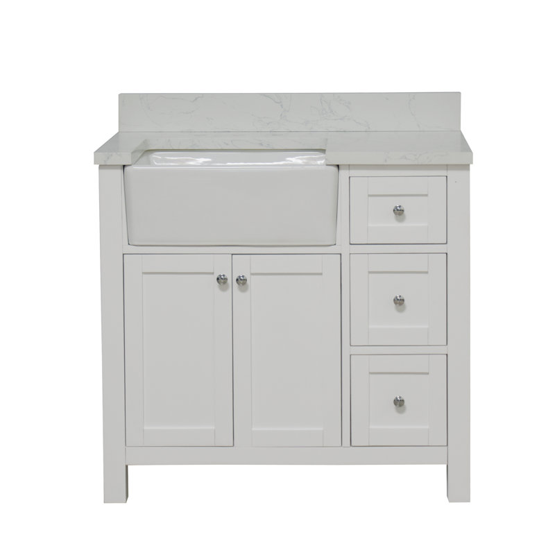 Yorkshire 36" Single Bathroom Vanity Set, White